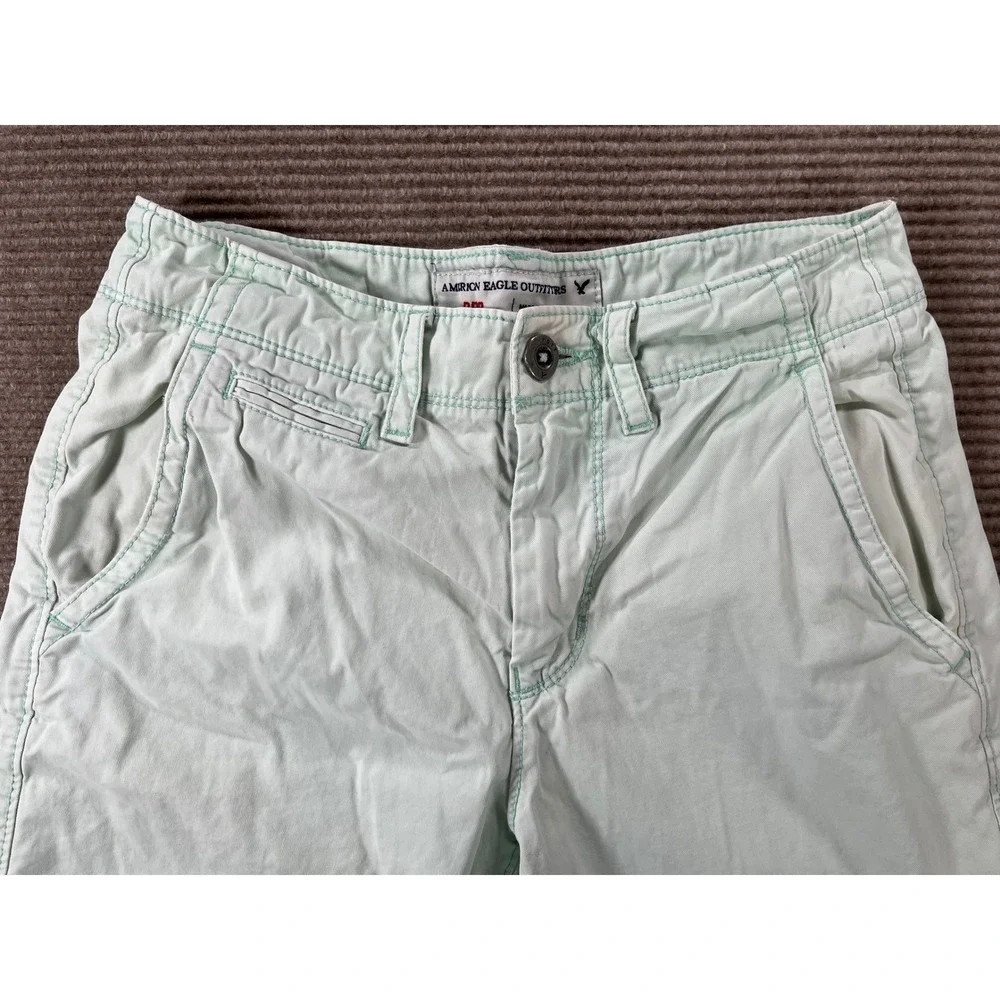 American Eagle Outfitters Prep Shorts Mens 28 Mint‎ Green Cotton Chino